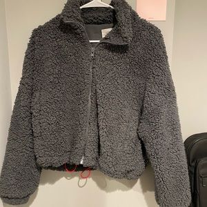 Urban Dark Grey Sherpa Jacket